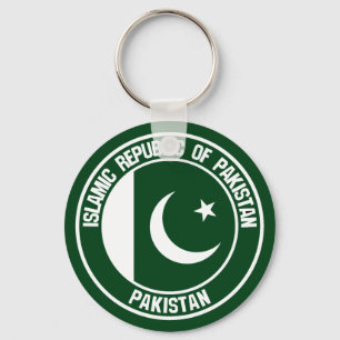Pakistan Round Emblem Key Ring