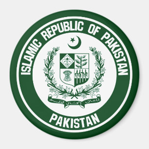 Pakistan Round Emblem Magnet