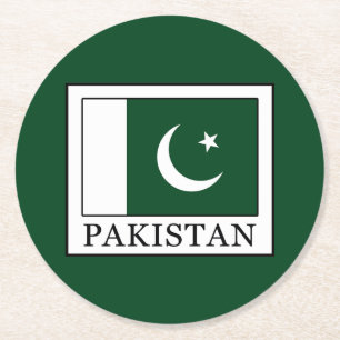 Pakistan Round Paper Coaster