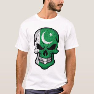 Pakistan Smiling Skull Flag T-Shirt