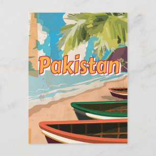 Pakistan Vintage vacation Poster Postcard