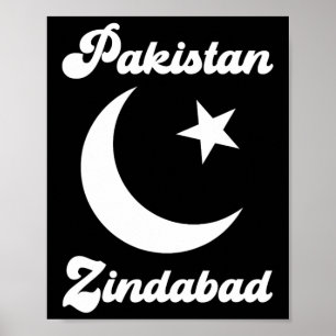 Pakistan Zindabyd Dil Pakistani Heart Flag Proud R Poster