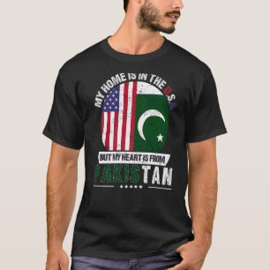 Pakistani American Patriot Heart Is From Pakistan T-Shirt