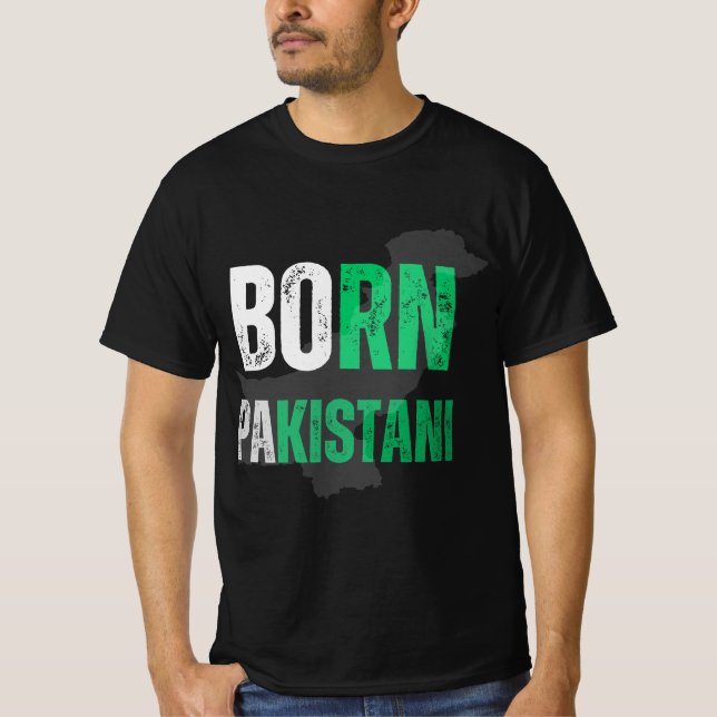 Pakistani Born to Represent T-Shirt (Front)