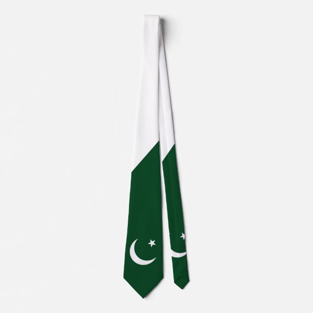 Pakistani Flag Independence Day Men's Tie (Front)