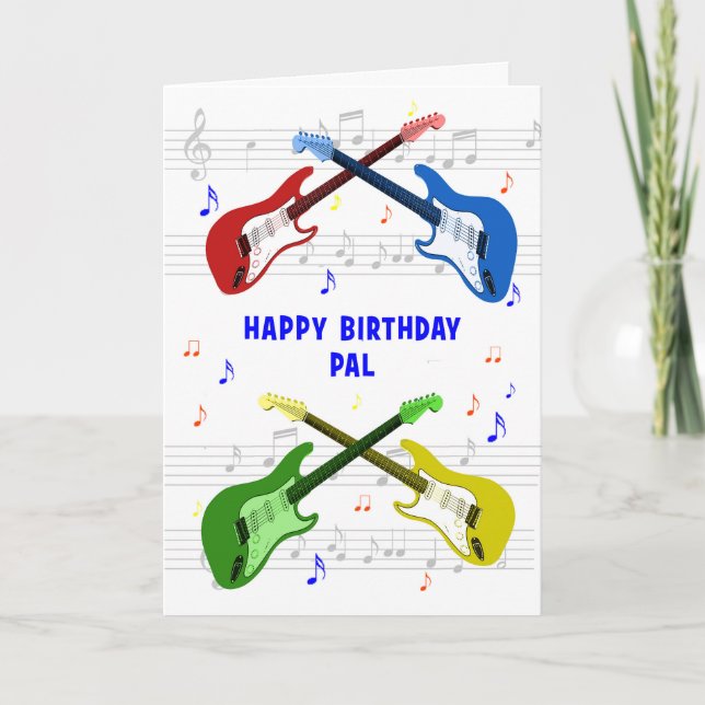 Pal Guitars Birthday Card (Front)