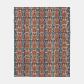 Palace Garden Charm | Ornate Mughal Floral Print Fleece Blanket