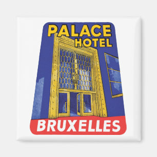 Palace Hotel Bruxelles Luggage Label Magnet