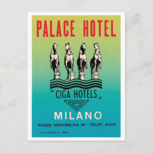 Palace Hotel Milano Postcard