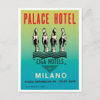 Palace Hotel Milano Postcard