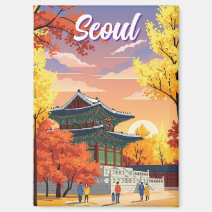 Palace in Fall Seoul South Korea Magnet