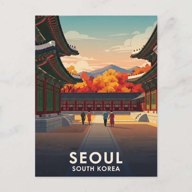 Palace in Seoul South Korea Postcard (Front)