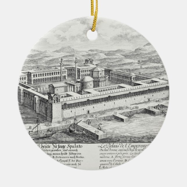 Palace of Diocletian (245-313), Split, Yugoslavia, Ceramic Tree Decoration (Front)