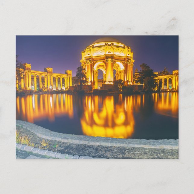 Palace of Fine Art at Nighttime Postcard (Front)