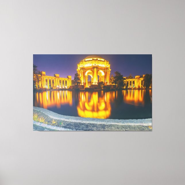 Palace of Fine Art Nighttime Canvas Print (Front)