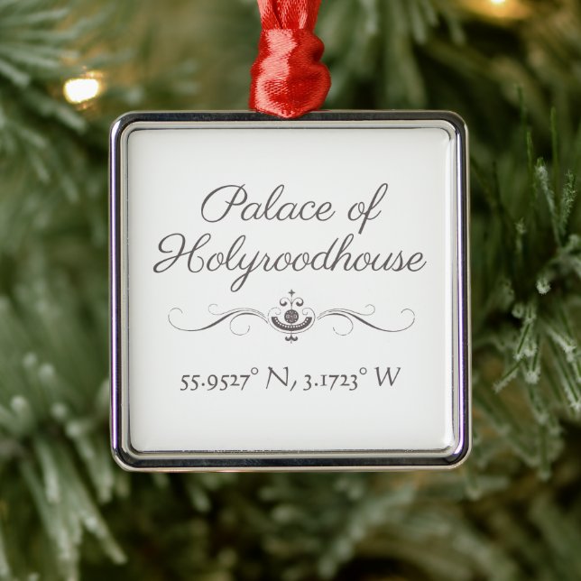 Palace of Holyroodhouse Latitude  Longitude   Metal Tree Decoration (Tree)