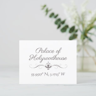 Palace of Holyroodhouse Latitude Longitude Postcard