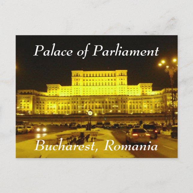 Palace of Parliament, Bucharest, Romania Postcard (Front)