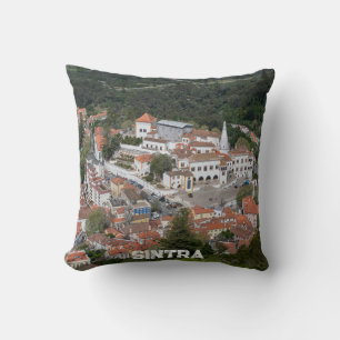 Palace of Sintra from above in Sintra, Portugal Cushion