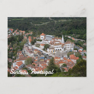 Palace of Sintra from above in Sintra, Portugal Postcard