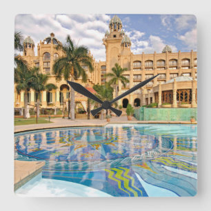 Palace Of The Lost City Hotel And Swimming Pool 2 Square Wall Clock