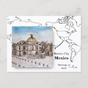 Palacio de Bellas Artes, Mexico City Postcard