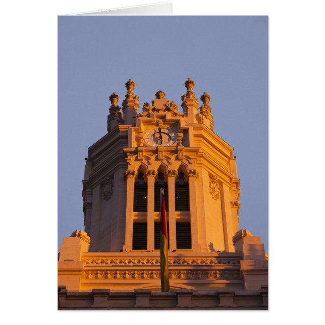 Palacio de Communicaciones, tower detail, sunset (Front)