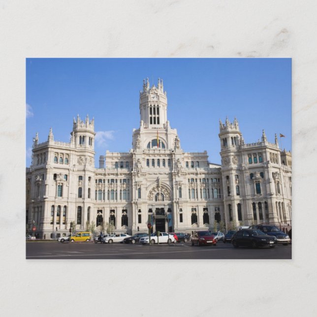Palacio de Comunicaciones in Madrid Postcard (Front)
