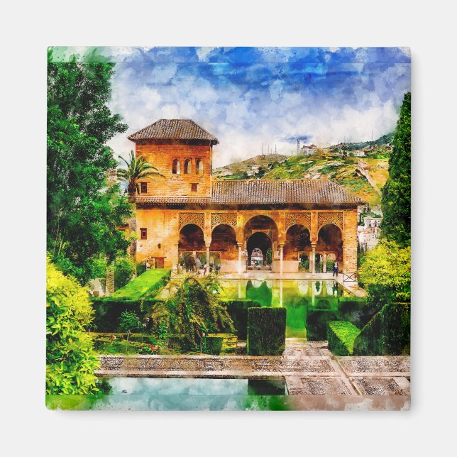Palacio del Partal, Alhambra, Granada, Spain. Magnet (Front)