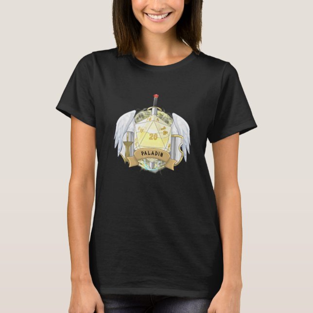Paladin Class Alignment Dice Dungeon Role Game Mas T-Shirt (Front)