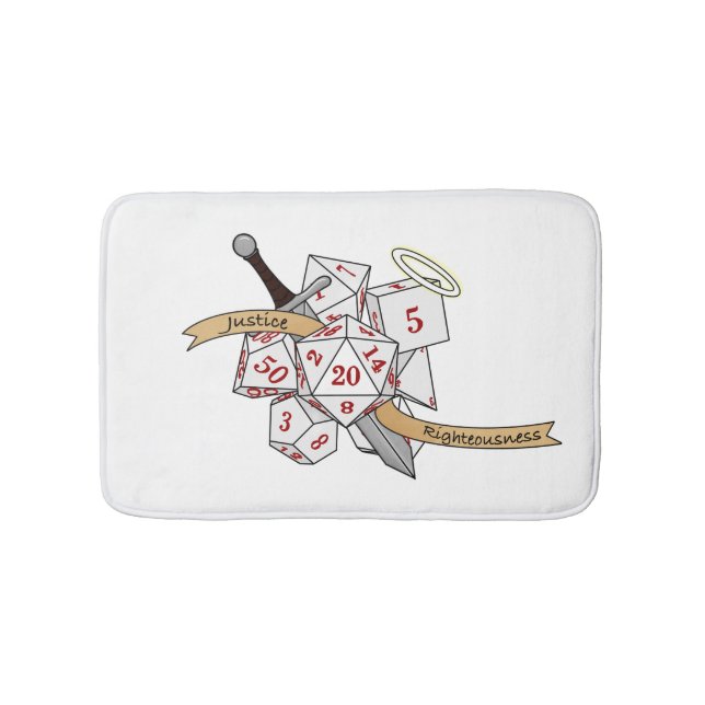 Paladin Dice Design Bath Mat (Front)