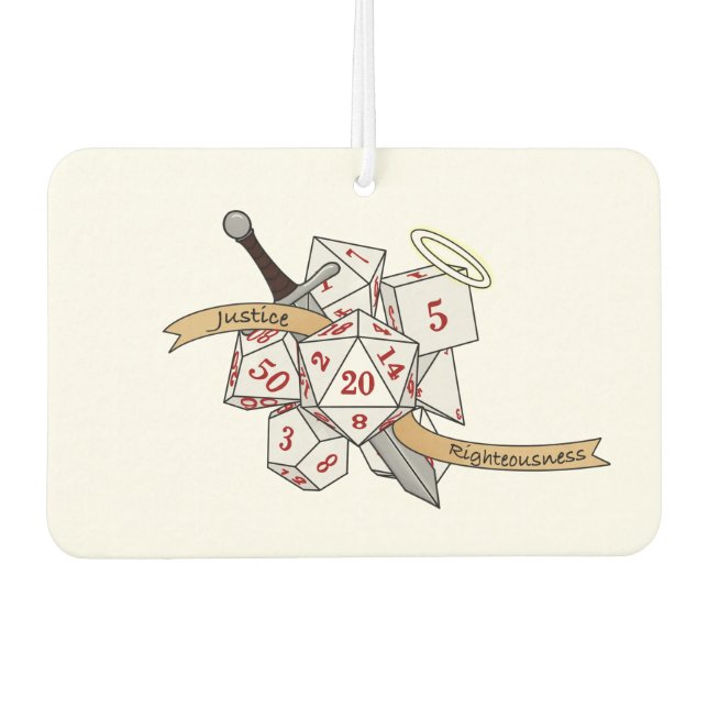 Paladin Dice Design Car Air Freshener (Front)