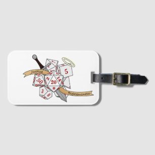 Paladin Dice Design Luggage Tag