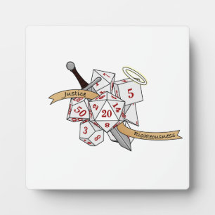 Paladin Dice Design Plaque
