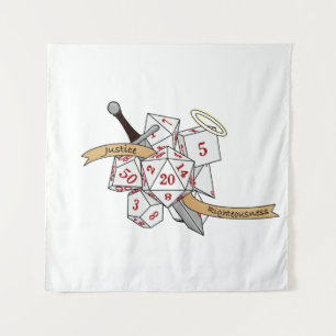 Paladin Dice Design Tapestry