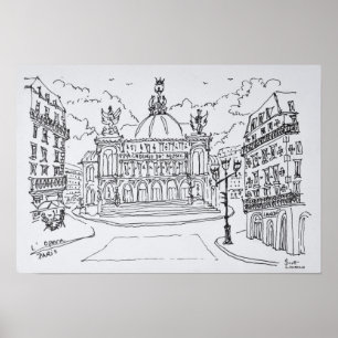 Palais Garnier Opera House   Paris, France Poster