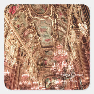 Palais Garnier Opera. Paris. France. Square Stick Square Sticker