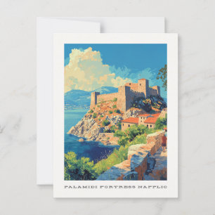 Palamidi Fortress Nafplio Greece Travel Postcard
