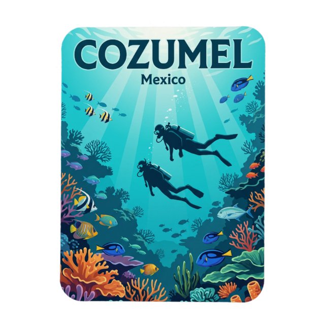 Palancar Reef, Cozumel Mexico Magnet (Vertical)