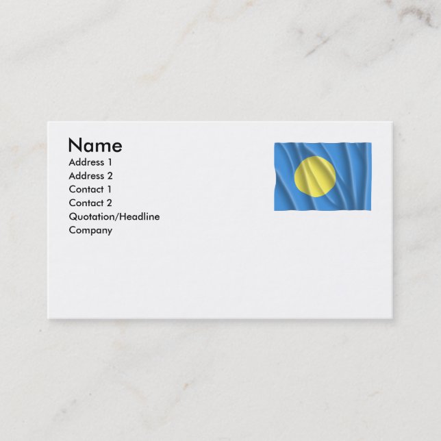 PALAU BUSINESS CARD (Front)
