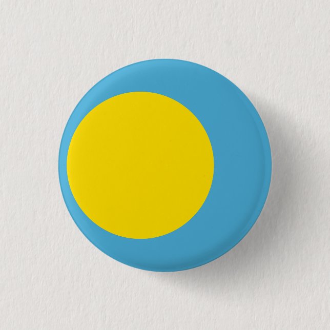 Palau Flag 3 Cm Round Badge (Front)