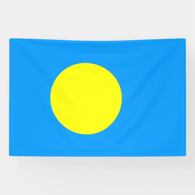 Palau Flag Banner (Horizontal)