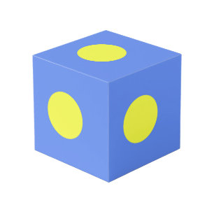 Palau flag cube