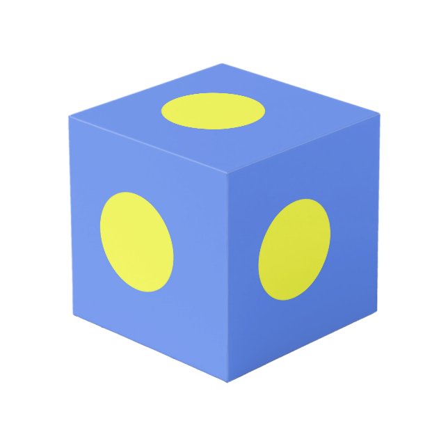 Palau flag cube (Front Angled)