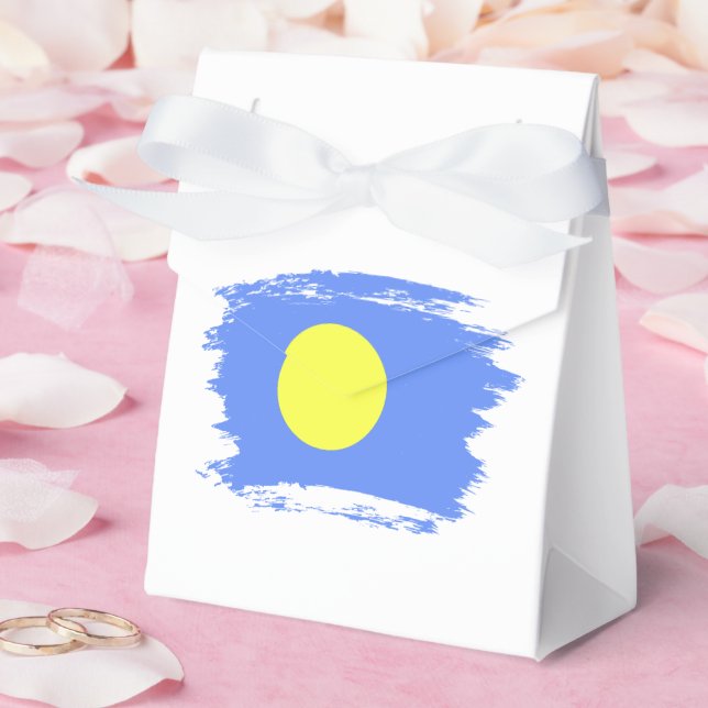 Palau flag favour box (Wedding)