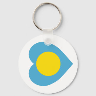 Palau Flag Heart Key Ring