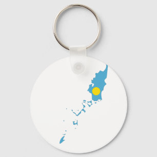Palau Flag Map Key Ring
