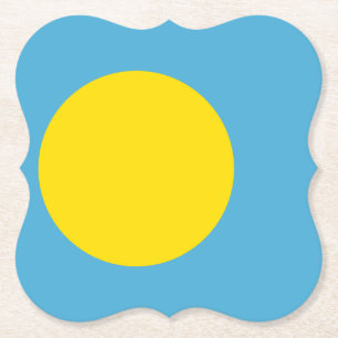 Palau Flag Paper Coaster