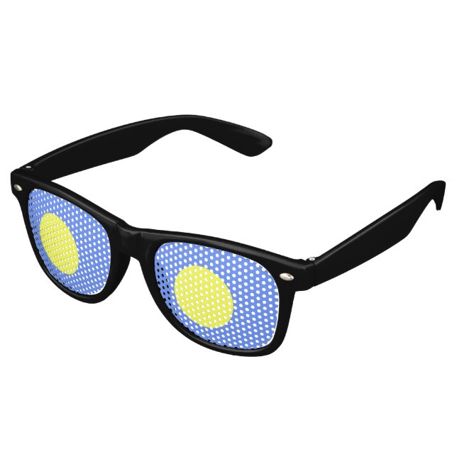 Palau flag retro sunglasses (Angled)