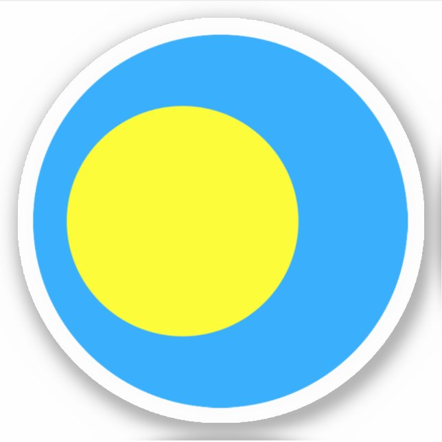 Palau Flag Round Sticker (Front)
